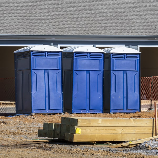 what is the expected delivery and pickup timeframe for the portable toilets in Brohard WV